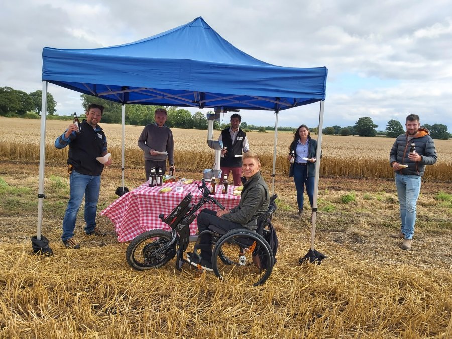 The team were the first in the world to plant, grow and harvest a crop using only drones and autonomous vehicles