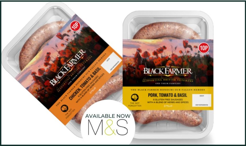 The Remembrance Day sausages are available in retailers across the UK