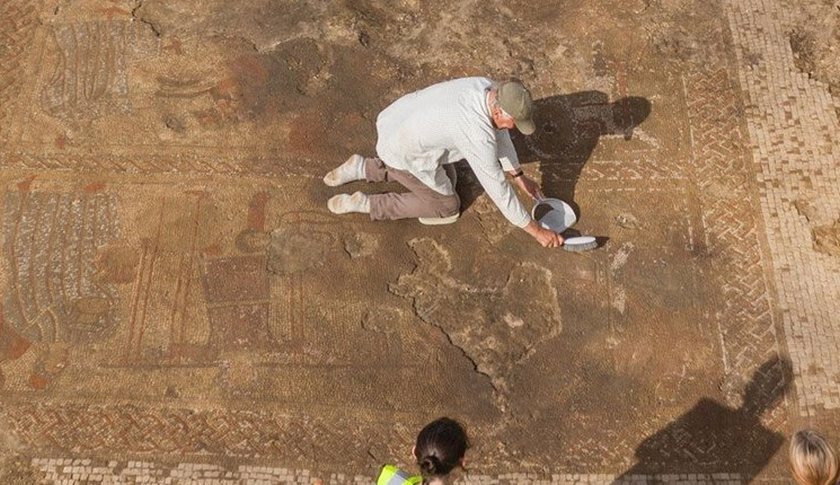 The Roman mosaic and villa complex have now been protected as a scheduled monument (Photo: Historic England)