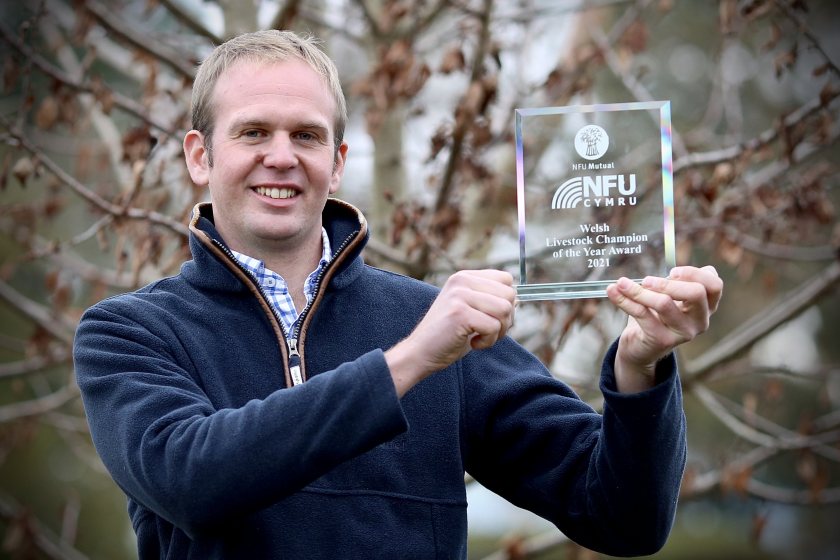 2021 winner Andrew Phillips. The award recognises the key role a farmer can make to a good livestock farm