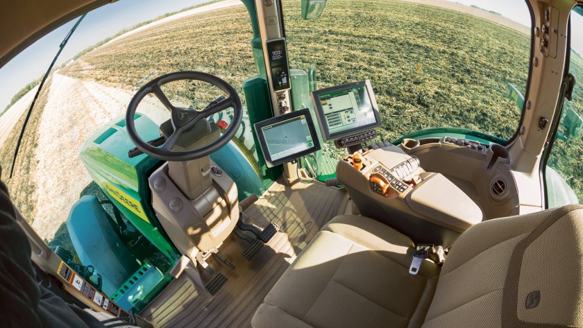 The fully autonomous tractor continuously checks its position relative to a geofence