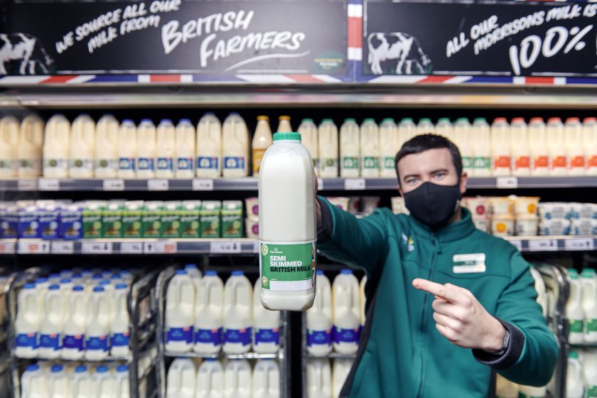 Morrisons anticipates the switch will stop millions of pints of milk from being thrown away every year