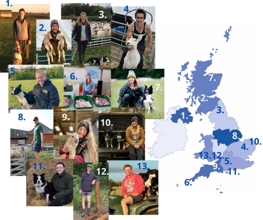 Thirteen young sheep farmers have been chosen to become Next Generation Ambassadors