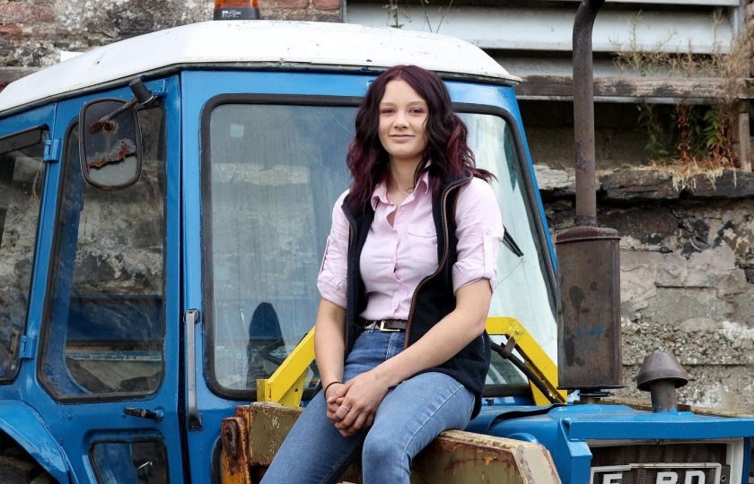 Agriculture student Kirstin Chalmers is one young farmer taking part of the new BBC Three series