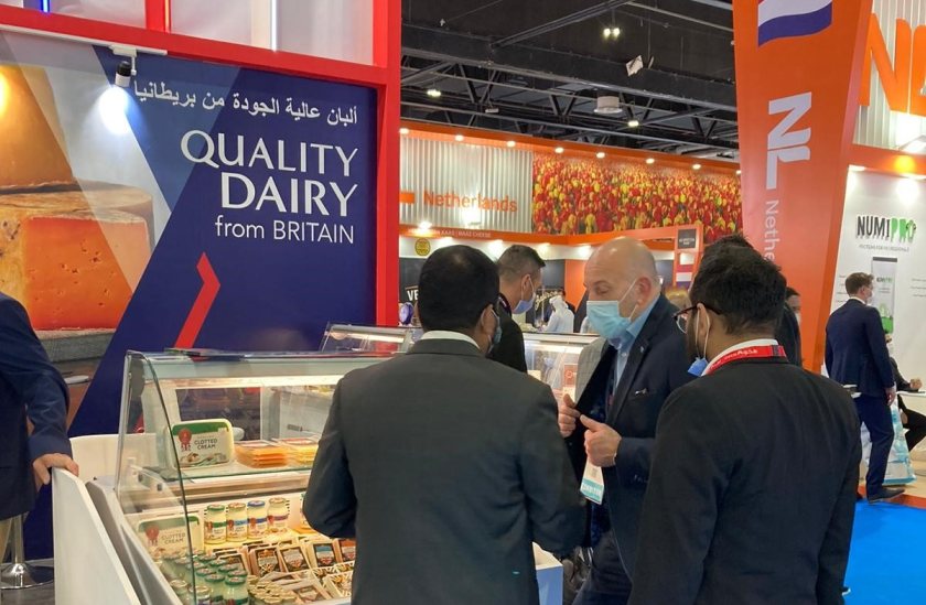 Visitors to the UK's meat and dairy stands at Gulfood had the opportunity to sample British products