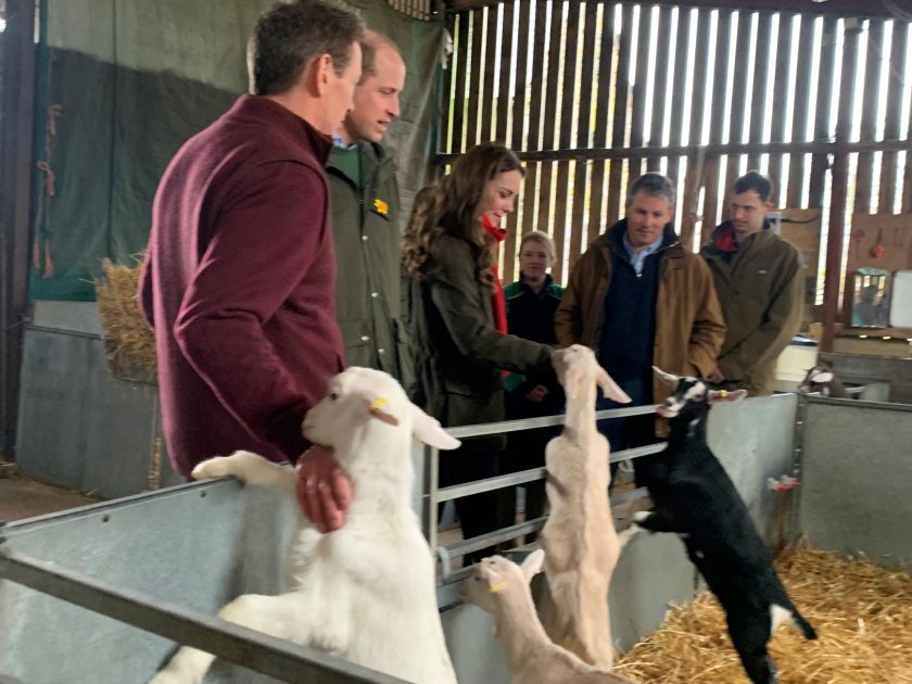 The Duke and Duchess of Cambridge visited Pant Farm, located in Llanvetherine, Monmouthshire