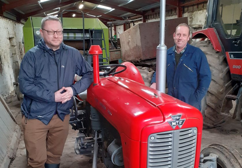 MP Richard Thomson (L) is making the case for charity tractor runs to be allowed to continue to use red diesel