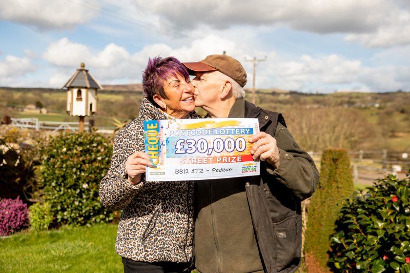 Lancashire couple Bob and Margaret landed the cash windfall when their postcode was announced as a winner