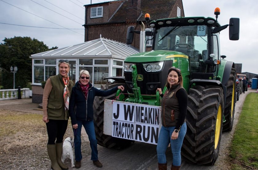 Dozens of tractors participated in the charity run, organised by Emily and Isobelle Meakin and Staffs YFC