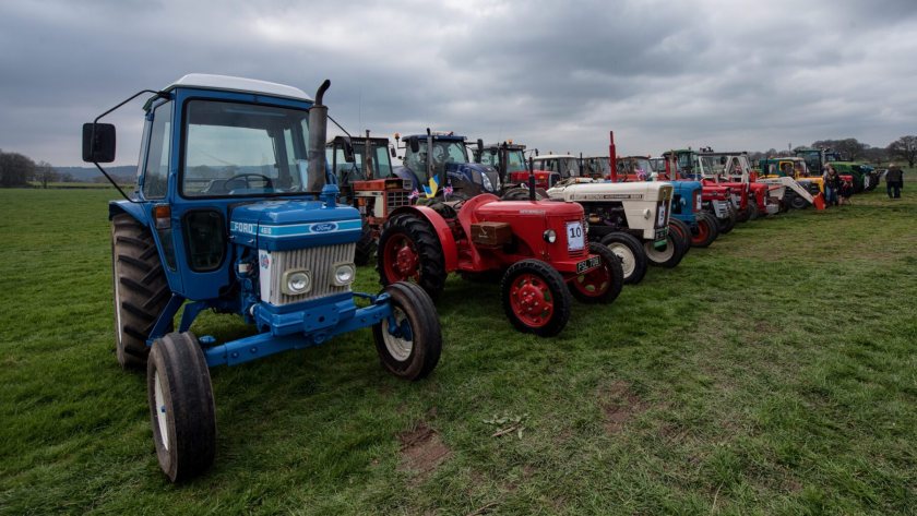 The tractor run, which left Far Coley Farm, took 42 tractors through the Staffordshire countryside