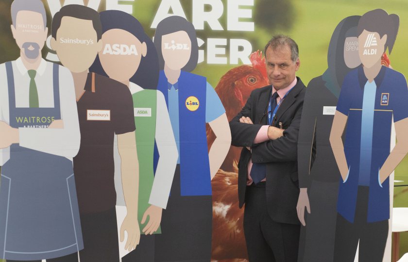 BFREPA CEO Robert Gooch rolled out a series of cardboard cut-outs on stage in place of the retailers’ absent representatives