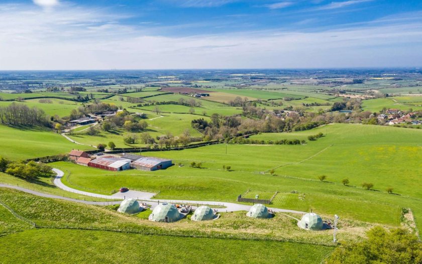 Thrussendale Farm is being sold as an award-winning farm diversification holiday business (Photo: Savills)