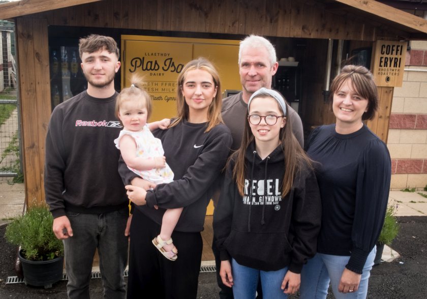 Llaethdy Plas Isa Dairy’s vending machine outside Glan Conwy Football Club has proved a hit