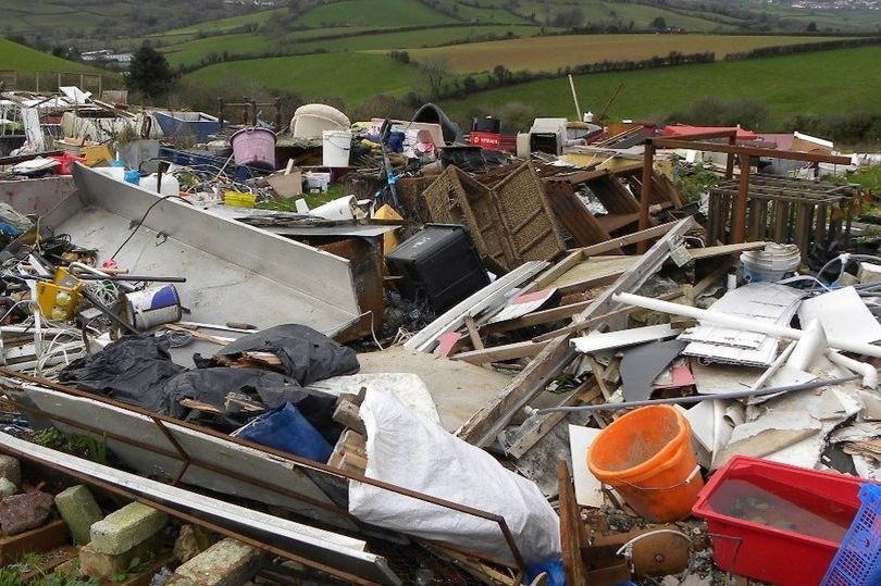 The waste dumped on farmland included vehicles, furniture, white goods and gas bottles (Photo: Environment Agency)