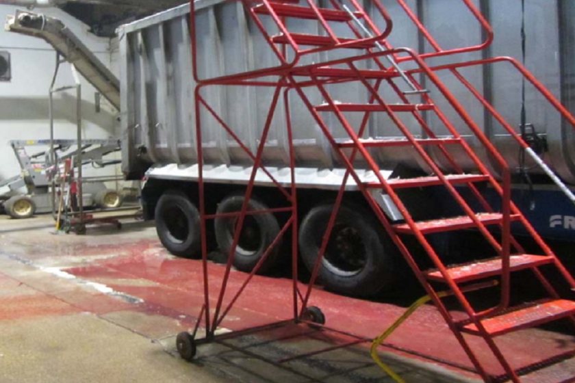 Blood was allowed to flood the slaughterhouse floor. the court heard (Photo: Environment Agency)