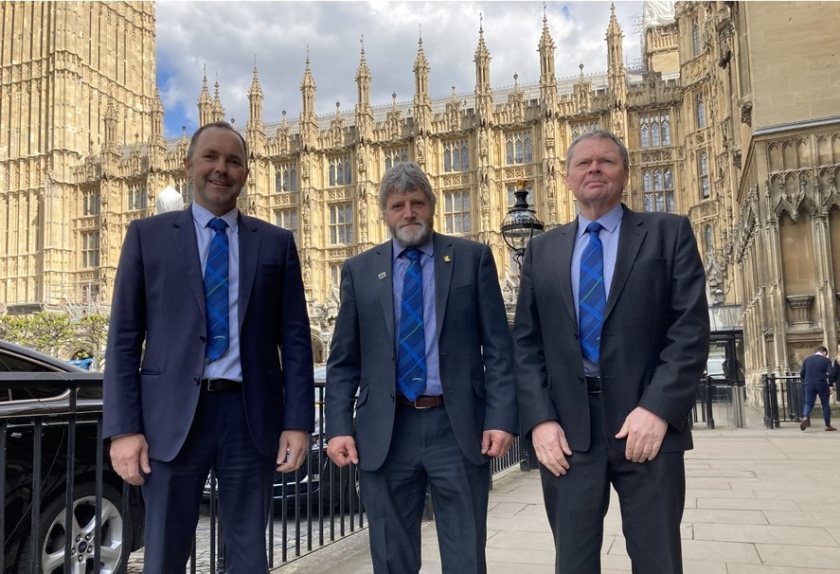 Current president Martin Kennedy (middle), who farms in Perthshire, will complete his first two year term at the union’s AGM