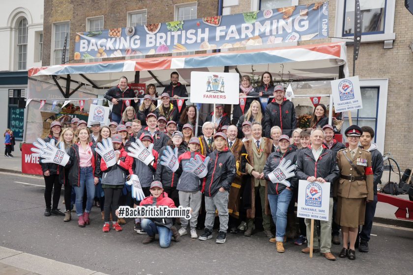 The team, which included the NFU, showcased how farmers produce food while enhancing the environment (Photo: NFU)