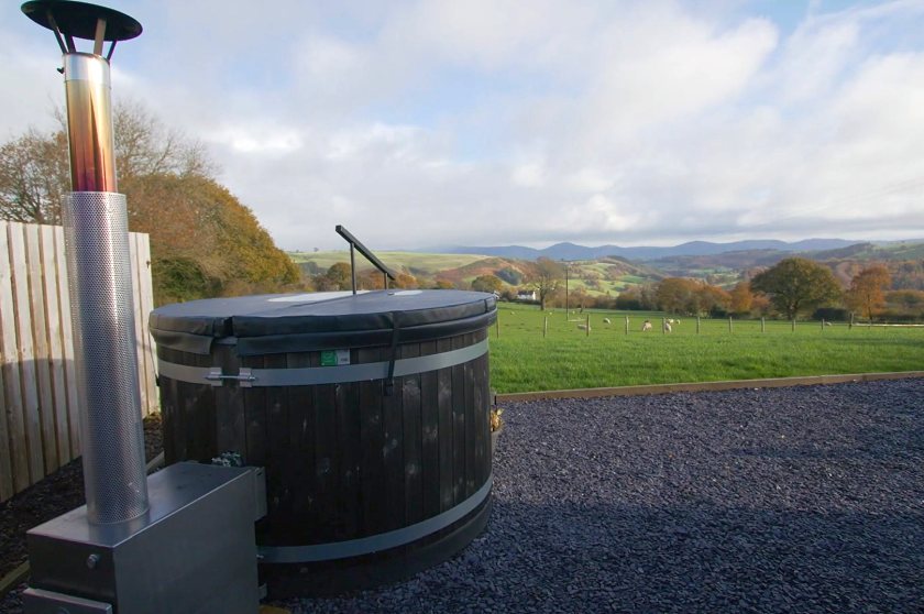 An upland farming couple from north-east Wales started a luxury holiday diversification in 2019 following guidance (Photo: Farming Connect)