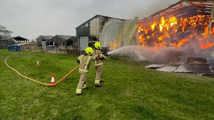 The farmer lost a vast amount of machinery and farm equipment following the arson attack (Photo: Oxfordshire Fire and Rescue Service)
