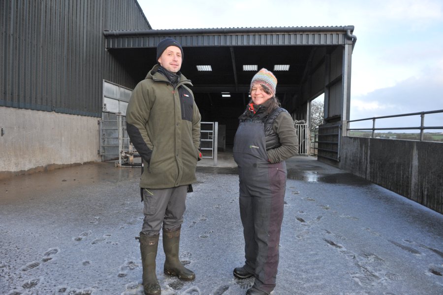 Through the farm’s work as a Farming Connect demonstration site, Iwan Francis has been working with vet Kate Burnby to improve herd fertility