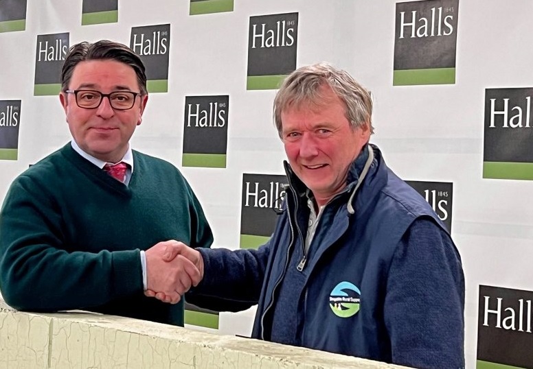 Auctioneer Halls are supporting a fundraising drive by Shropshire Rural Support (SRS) charity to provide a life-saving defibrillator