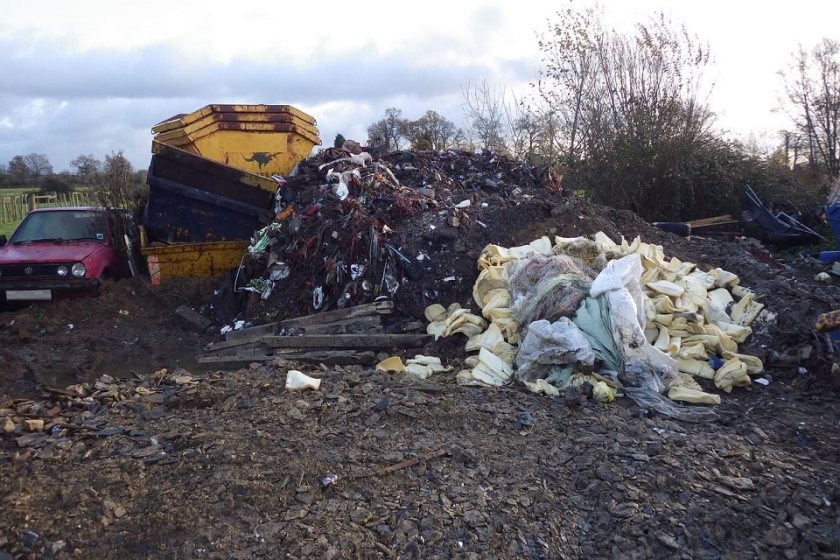 Investigators found a mass of illegal waste at Lee's Cotswolds farm (Photo: Environment Agency)