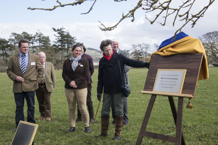 JRB Wilson & Sons, Cowbog Farm hosted the Princess Royal as part of the Monitor Farm Programme, supported by the UK's red meat levies