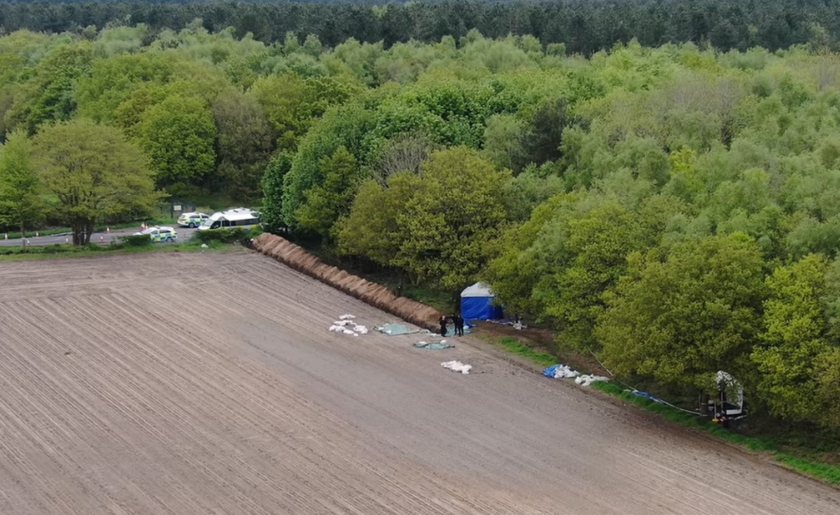 Police were called to the farm and a large cordon was put in place (Photo: Nottinghamshire Police)