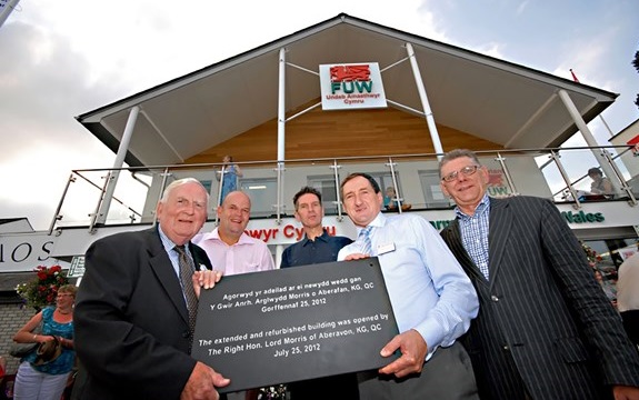 The FUW said Lord John Morris (L) had helped establish the farming union as a 'recognised voice' for farmers in Wales