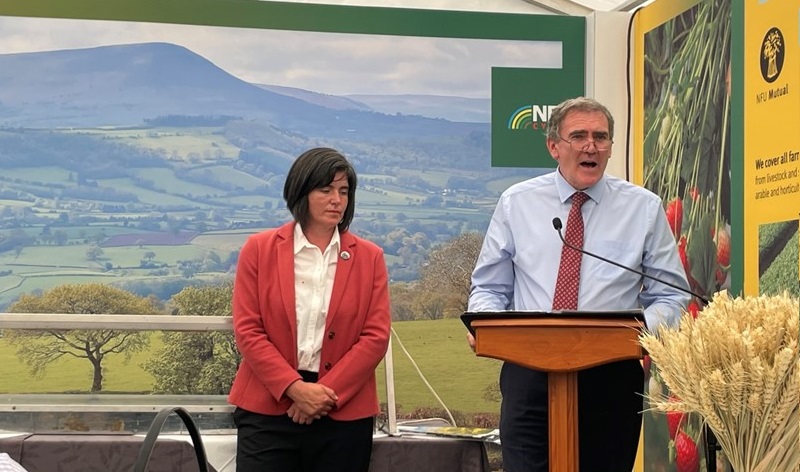NFU Cymru's Aled Jones and Abi Reader said their move echoed the viewpoint of many farmers across Wales (Photo: NFU Cymru)