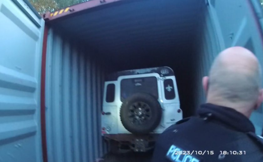 Outbuildings at the farm were searched and a further five vehicles were found (Photo: Nottinghamshire Police)