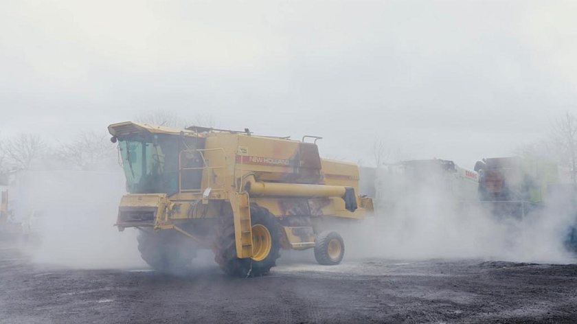 Combine harvester fires also doubled in number and cost after last year's extreme weather (Photo: NFU Mutual)