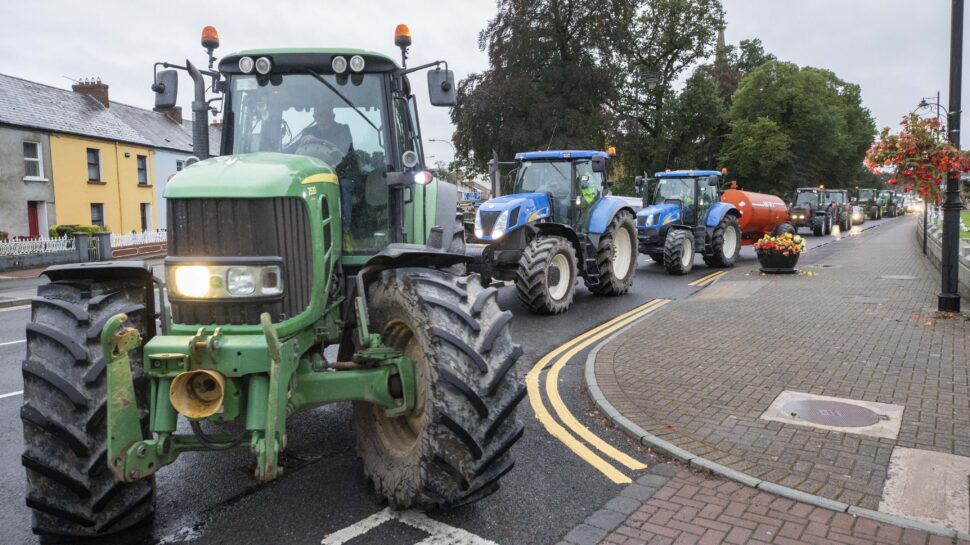 Farmers in the Republic of Ireland will protest tonight in a show of support for their European counterparts (Photo: IFA)