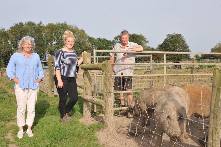 New entrant Alice Bacon (centre) has brought fresh ideas to the farm while gaining important knowledge