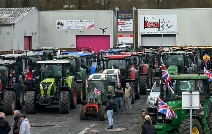 The protest in Canterbury was organised by campaign group Fairness for Farmers (Photo: Fairness for Farmers/Facebook)