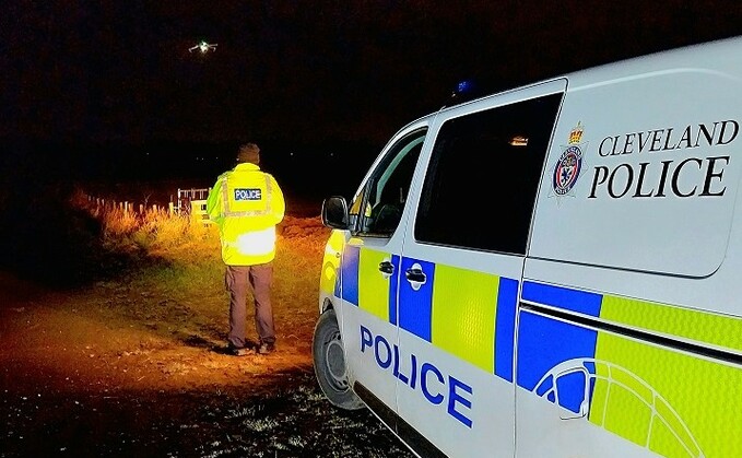A police drone was despatched to catch three men who were hare coursing (Photo: Cleveland Police)