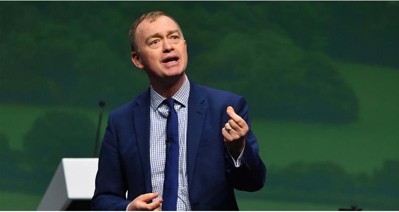 Tim Farron said farmers need to be better supported by the government to recover from floods (Photo: NFU)