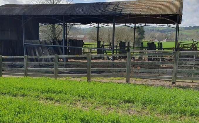 The damage caused to the barn by the fire (Photo: Avon and Somerset Police)