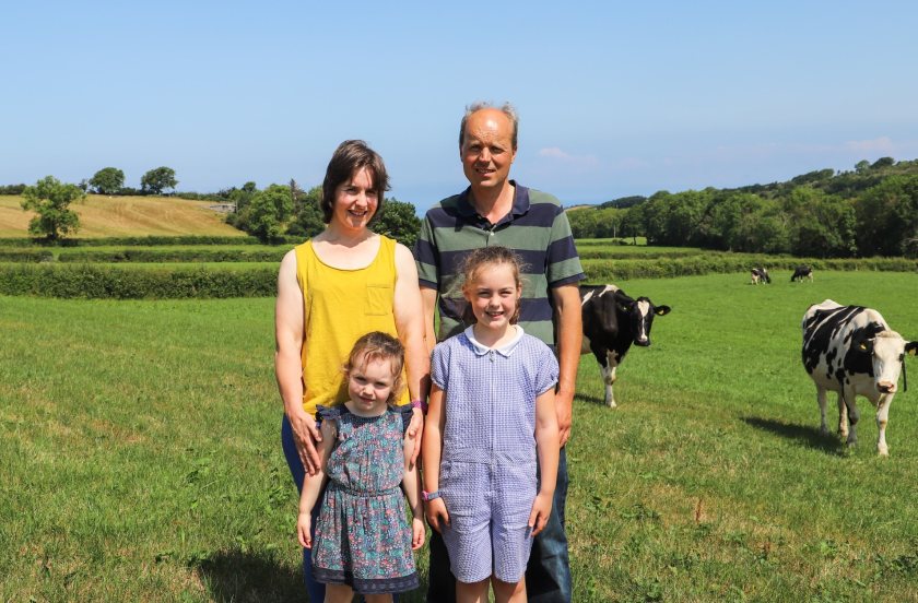 The Jones family is exploring the potential of white clover to further improve their dairy farm's efficiency