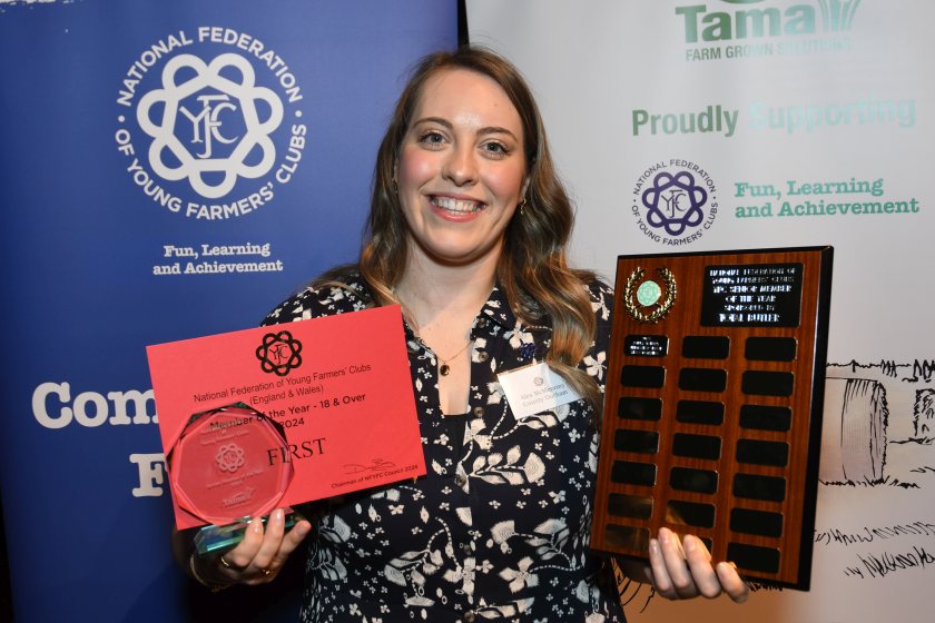 Alex McMenemy, a longstanding member of a YFC based in County Durham, was awarded the title