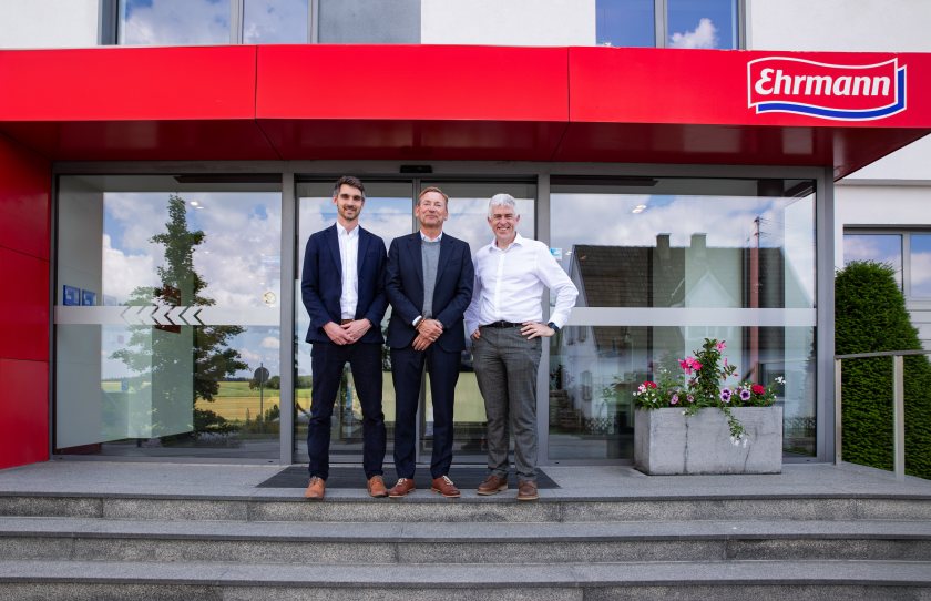 Christian Ehrmann (middle), chairman of Ehrmann, said the acquisition was 'highly significant' for UK dairy