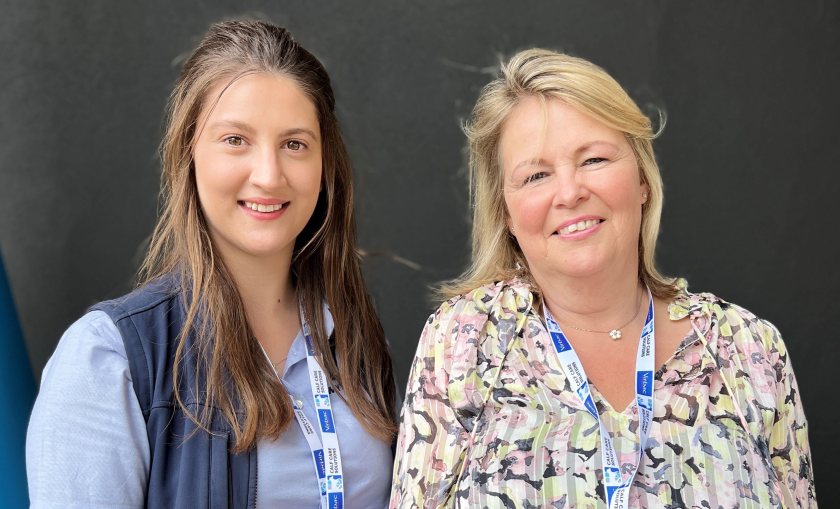 Andrea Semmens (R) has turned around the family farm’s calf rearing protocols in the space of just two years