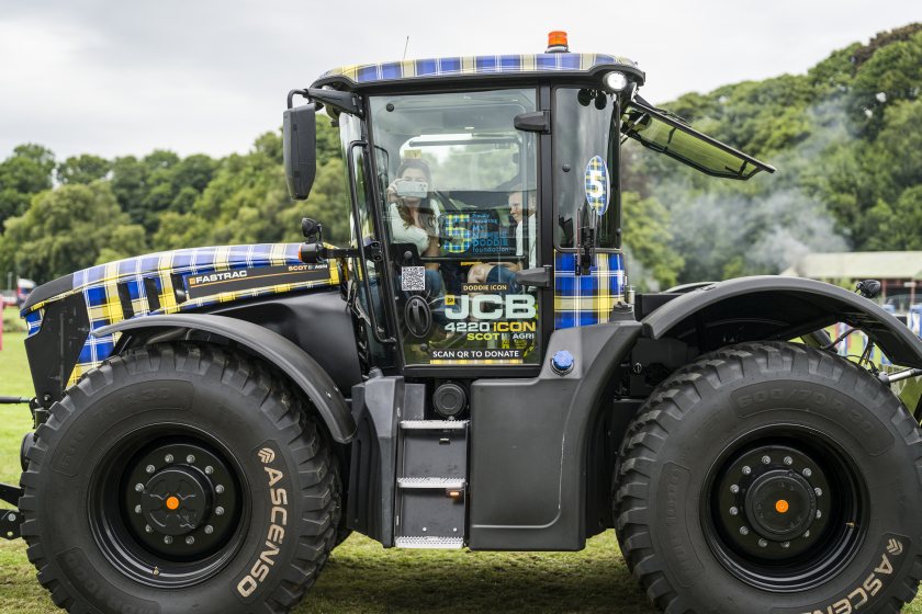 Behind the wheel of the tractor will be Scottish farmer Sandy Duffus, who has been diagnosed with MND