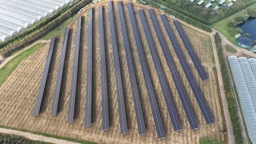 Noble Green Energy solar installation for the Hall Hunter Partnership at Tuesley Farm, Surrey