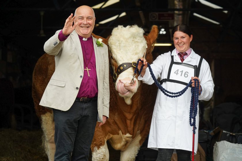 The Archbishop of York, Stephen Cottrell during a visit to the Great Yorkshire Show