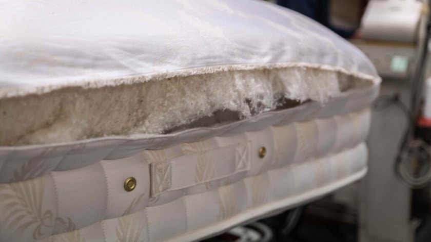 Each mattress carries a QR code linking customers directly to the supplying farm (Photo: Wrought Iron & Brass Bed Co)