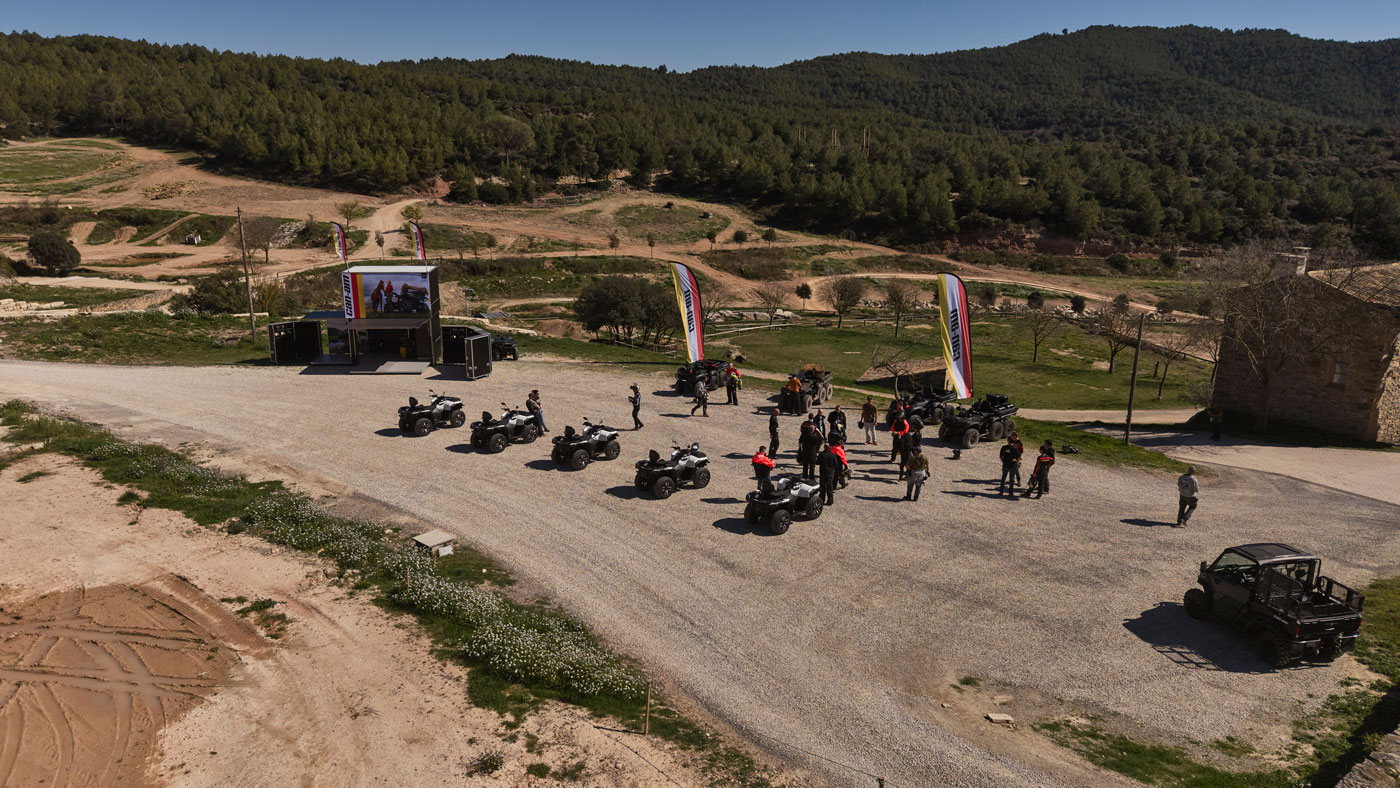 Our time with the machines was spent at Les Comes, the off road estate outside Barcelona used by Can-Am for its March media event