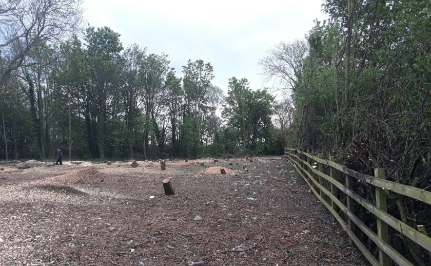 Illegally felled woodland near a Leicestershire petrol station at the centre of a record £268k fine