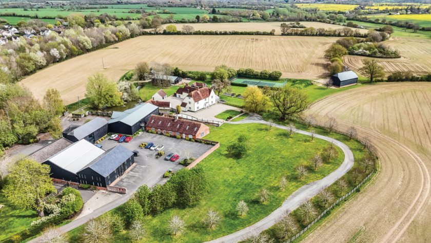 The estate combines farming, residential and equestrian enterprises within a ring-fenced rural holding (Photo: Savills)