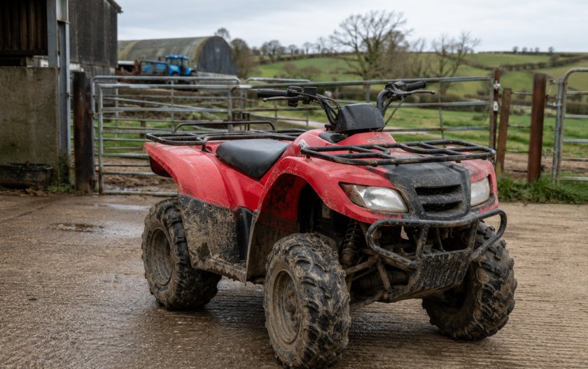 Quad bike and ATV theft rose by 31% last year, according to NFU Mutual